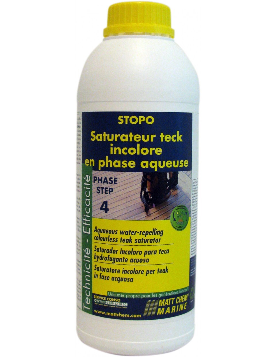 STOPO, AQUAEOUS WATER-REPELLING SATURATOR FOR TEAK, 1 L