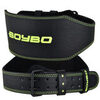 Пояс тяжелоатлетический BoyBo Premium Кожа черно-зеленый