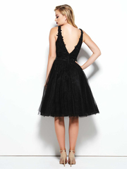 Mac Duggal 1145 Платье с расшитым лифом, пышной юбкой,цвет:черный