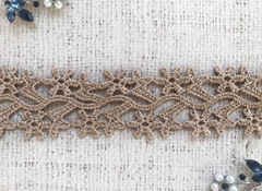 Кружево плетеное, ш. 3,5 см, бежевый