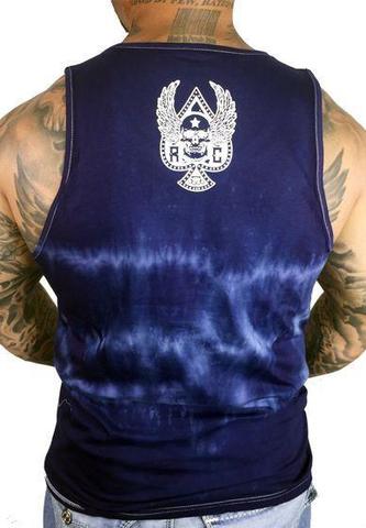 Rush Couture | Майка мужская BIKER BLADE TANK TOP Dye Blue RC285 спина