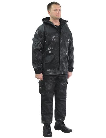 Костюм Горка-Demi тк.Polarfleece рип-стоп цв.Питон чёрный