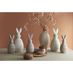 Декор из фарфора белого цвета trendy bunny из коллекции essential, 12,5х12,5x30,5 см