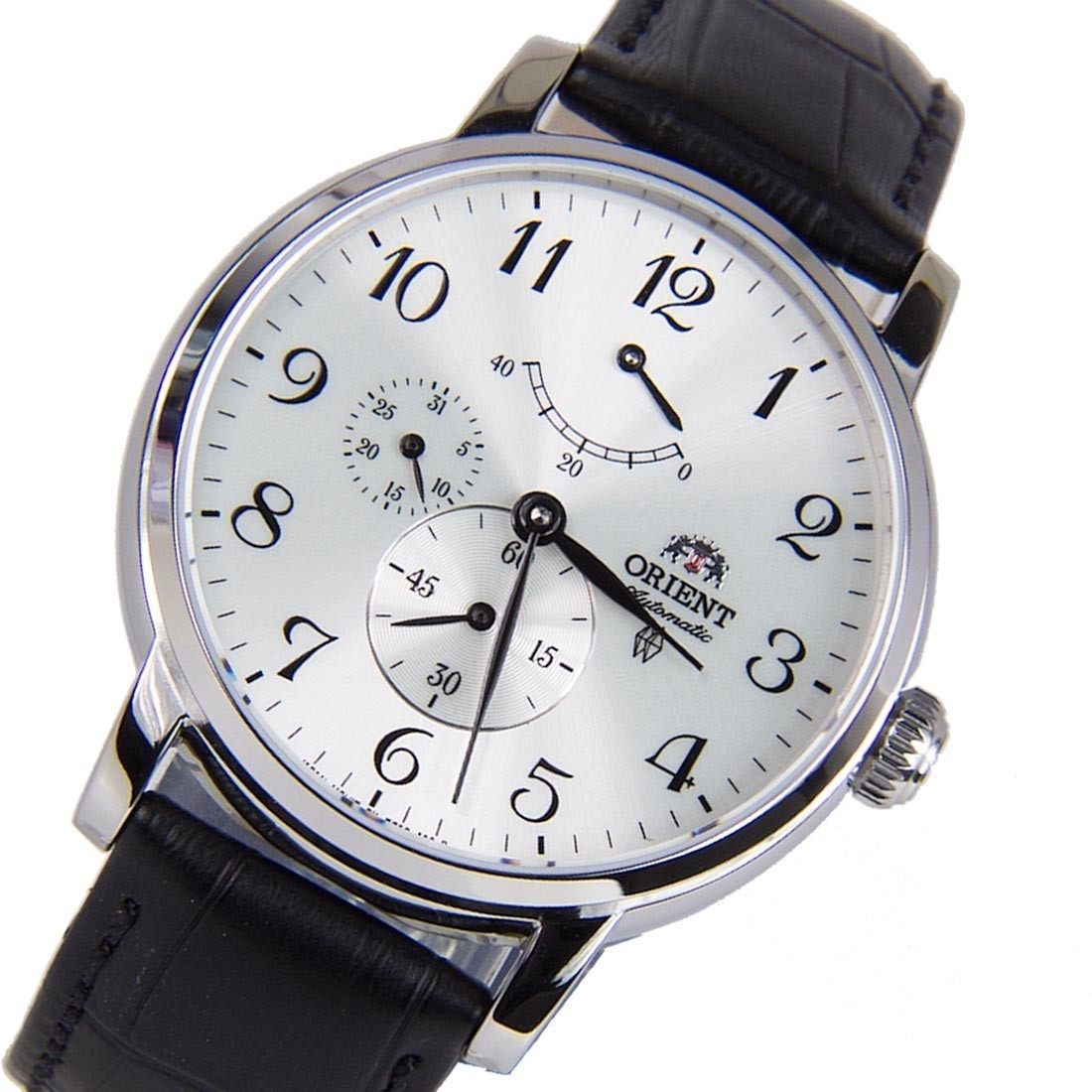 Orient часы хронограф белый циферблат