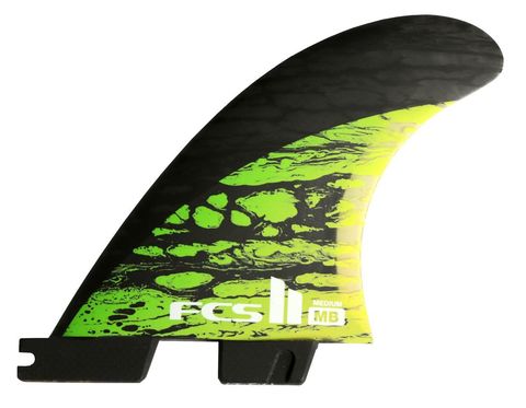 FCS II MB PC Carbon Green Medium Tri Retail Fins компл. из трех М