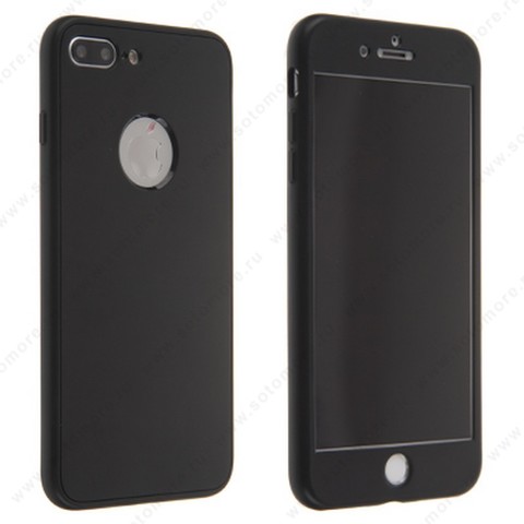 Накладка силиконовая для Apple iPhone 8 Plus/ 7 Plus комбинезон черный