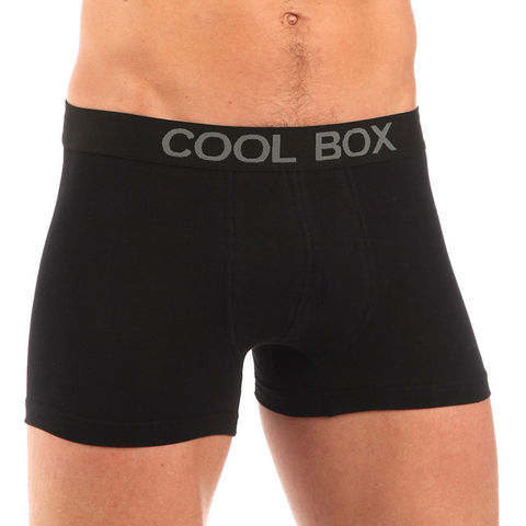 Мужские трусы боксеры черные с черной резинкой Cool Box short