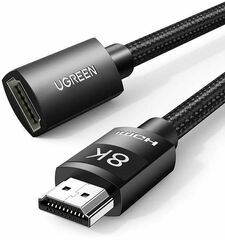 Кабель UGREEN HD151 40400 HDMI 8K Male To Female Extension Cable 0.5m, Black