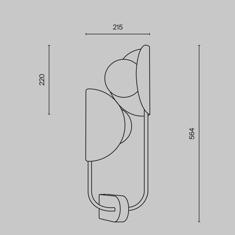Настенный светильник Maytoni Tropic MOD164WL-02BS1