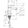 Смеситель для раковины однорычажный с донным клапаном Hansgrohe Metris 31074000