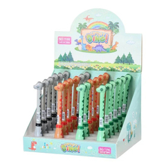 Ручка шариковая, Basir, синие чернила, серия "Динозаврик", в форме животного, 24 шт