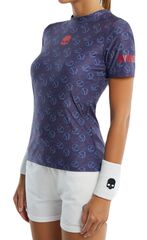 Женская теннисная футболка Hydrogen Tennis Balls All Over Tech T-Shirt - blue