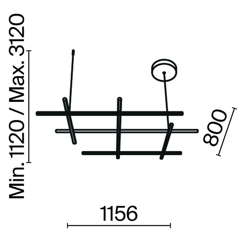 Подвесной светодиодный светильник Maytoni Radiance MOD278PL-L86G3K