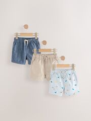 Шорты для мальчика Next AG3-814, 3 шт., Синий, Песочный, Голубой