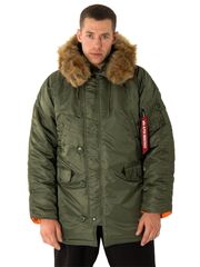 Парка Alpha Industries N-3B Slim Fit Sage Green (Зеленая)
