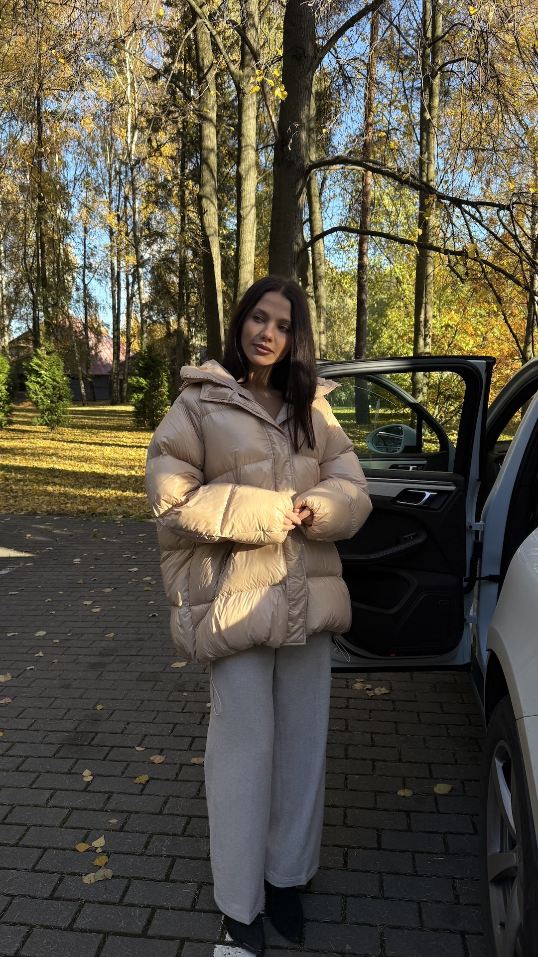 Зимний пуховик с жемчужным блеском PREMIUM QUALITY