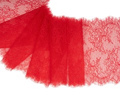 Кружево реснички красные (24*300 см)
