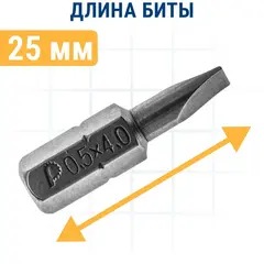Бита отверточная ПРАКТИКА Профи SL-0,5х4,0мм 25мм (2 шт), (034-854)