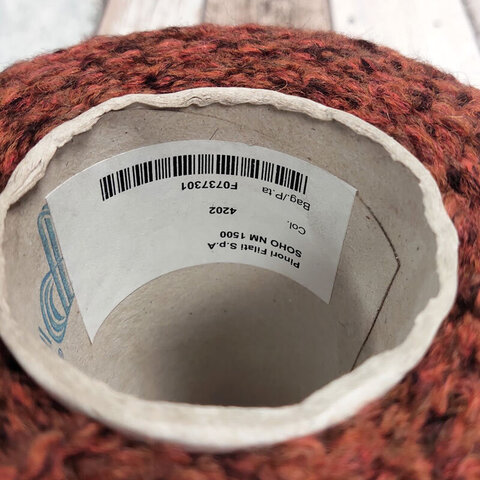 Букле с альпакой PINORI FILATI SOHO 150 красно-коричневый