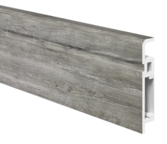 Напольный плинтус ПВХ Foresta Aviv Санторини серый FA 019 2000х70х13 мм