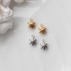 Подвеска Снежинка 12*8 мм, родий, П108