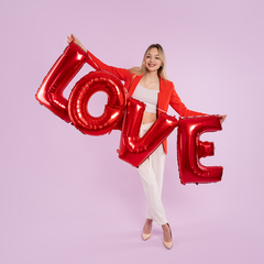 К Надпись, Love, Красный, 32