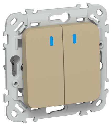 FLITE Выключ. 2-кл. с инд. 10А ВС12-1-1-ФлХ хак. IEK