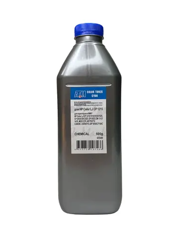 Тонер для HP Color LJ CP 1215, 1515, 1525, СМ1312, CM1415, CP1025, 2025 (фл,500,синий,Chemical) Silver ATM