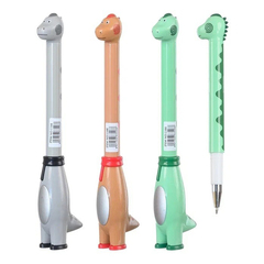 Ручка шариковая, Basir, синие чернила, серия "Динозаврик", в форме животного, 24 шт