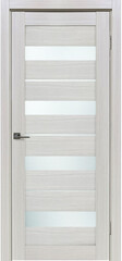 Межкомнатная дверь Велюкс 2 Ясень грей / Цвет тон Белая лиственница / Остекление "Сатинат белое" / Двери Верда