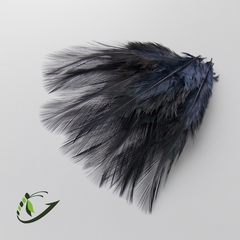 Перья из седла петуха Whiting Cock de Leon, цвет Black (10 шт)