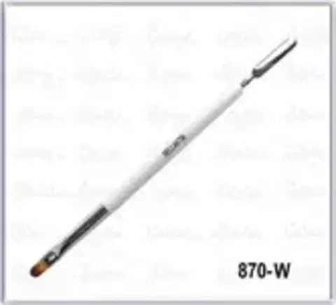 Кисть для геля с лопаточкой GELLAKTIK Белая 870-W