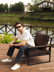 Кресло дачное садовое Stur, Oxford (Коричневый)