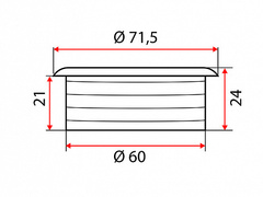 Заглушка для проводки D60, чёрный