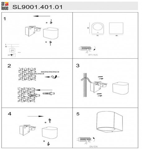 Уличный настенный светильник ST Luce BORGO SL9001.401.01