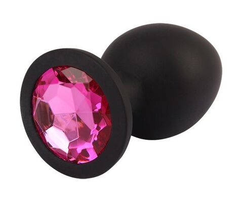 Черная анальная пробка с кристаллм Booty Fantasy Gem Plug L - 9,5 см. - Chisa Senuelo CN-941416172