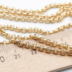 Цепочка, цвет золото, размер звена 3,5 мм, цена за отрезок 50 см