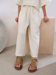 Брюки широкие для девочки Next AH9-741, Кремовый