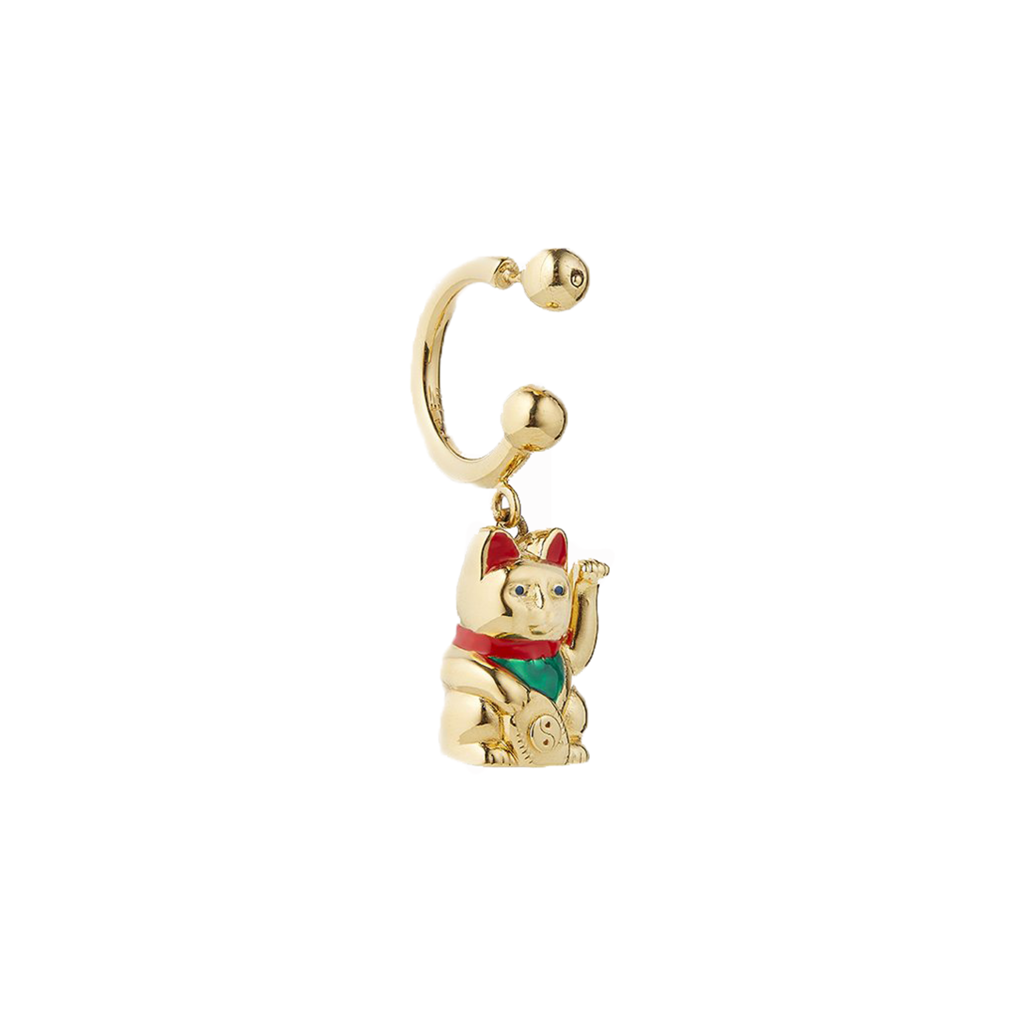 SAF SAFU Моносерьга Maneki Neko Earring