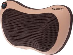 Массажная подушка с подогревом и разминающим массажем Шиацу, бежевая Bradex