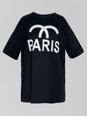 Футболка Arto Fashion 9930 удлиненная плотная с надписью PARIS