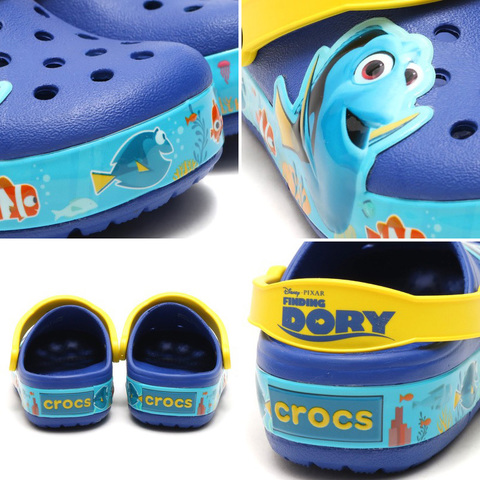 Сабо Crocs clogk Croslights Dory светящиеся рыбка Дори