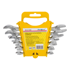 43-2-516 Набор ключей рожковых, 6 х 7 - 16 х 17 мм, HCS, хромированные, 6 предметов (РемоКолор)