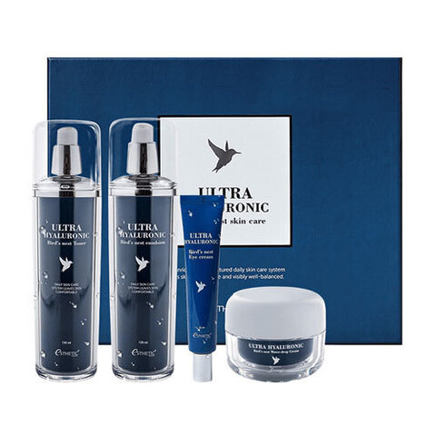 Esthetic House Ultra Hyaluronic Bird's Nest Skin Care Set - Антивозрастной набор для лица с экстрактом ласточкиного гнезда