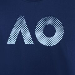 Теннисная футболка Australian Open T-Shirt AO Textured Logo - navy