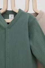 комбинезон для новорожденных  К 6523-2уп/зеленый мох,беж