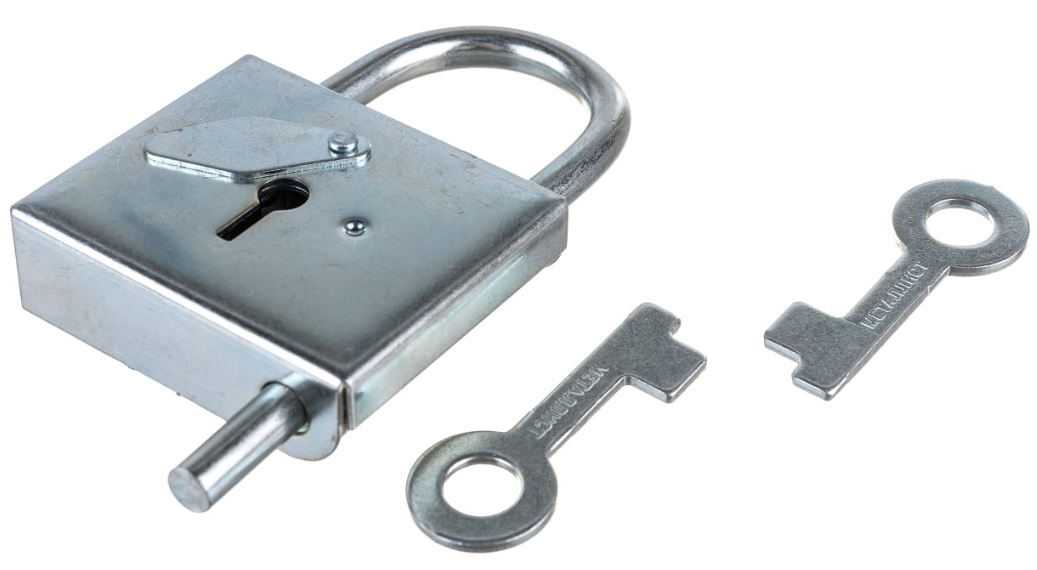 Замок навесной-контрольный, цинк Металлист