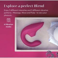 Бесконтактный клиторальный стимулятор Womanizer Blend, малиновый