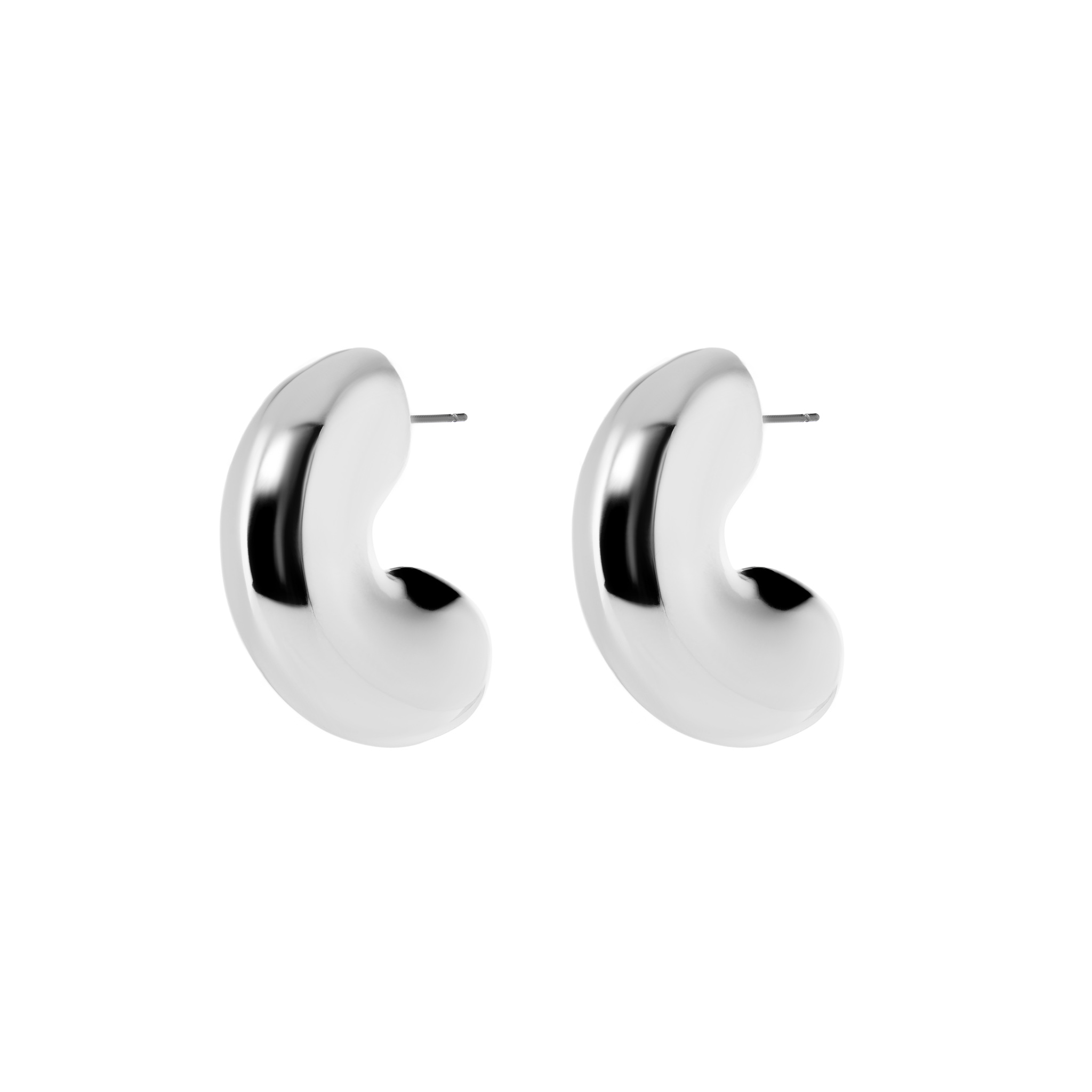 

Серьги Chubby Hoops – Silver