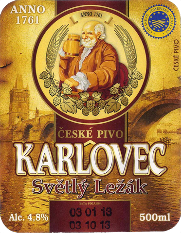 Пиво Karlovec Svetly Lezak
